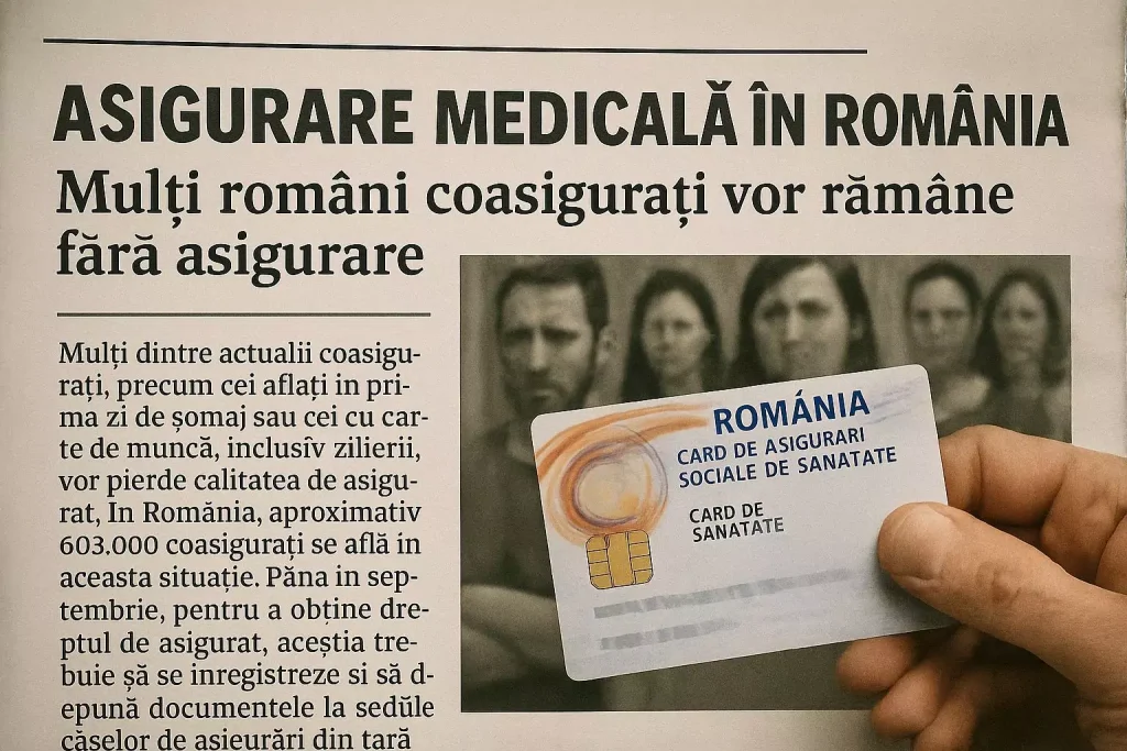 Peste o jumătate de milion de români rămân fără asigurare de sănătate începând cu 1 septembrie 2025